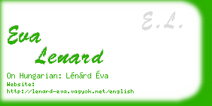 eva lenard business card