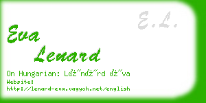 eva lenard business card